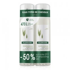 Klorane Shampooing Sec Extra-doux Au Lait D'avoine 2 X 150ml