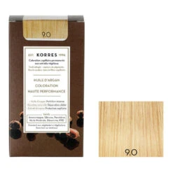 Korres Huile D'argan Coloration Permanente 9.0 Blond Très Clair