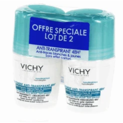 Vichy Déodorant Anti-transpirant Anti-traces Bille 48h Lot De 2 X 50 Ml